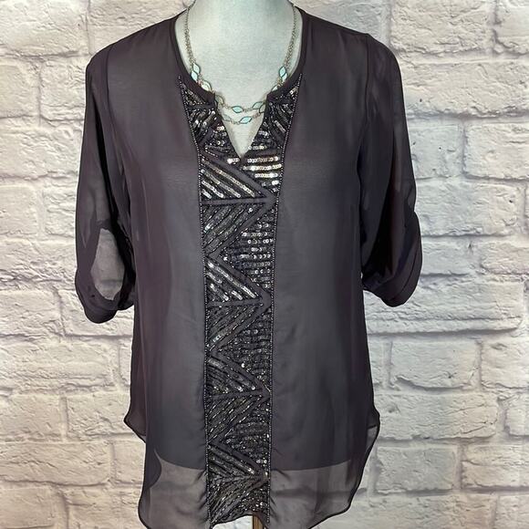 Angie semi sheer sequin tunic - Picture 1 of 6